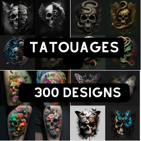 Tatouages Têtes de Mort  | 300 modèles inédits