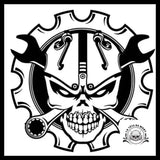 Sticker Tête de Mort Motard