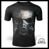 T-Shirt Crâne Masque à Gaz
