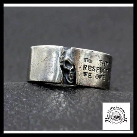 Anneau Tête de Mort Cachée en Argent