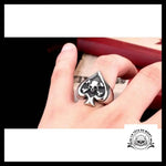 Bague As de Pique (Acier)
