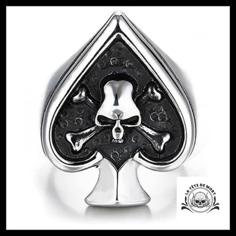 Bague As de Pique (Acier)