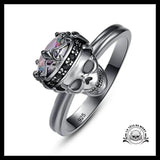 Bague Couronne Skull (Acier)