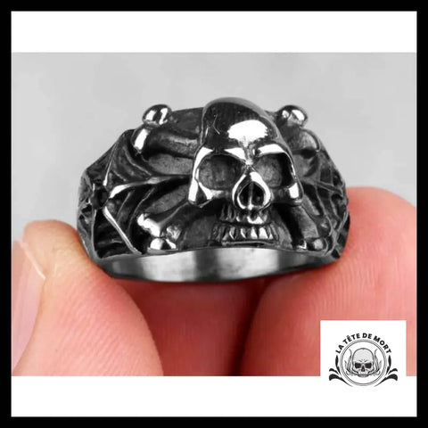 Bague Crâne Araignée