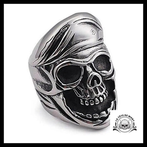 Bague Crâne Béret (Acier)