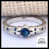 Bague Crâne Bleu (Acier)
