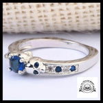 Bague Crâne Bleu (Acier)
