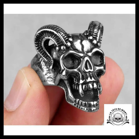 Bague Crâne a Cornes