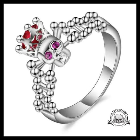 Bague Crâne Couronne (Acier)