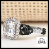 Bague Crâne Diamant (Acier)