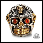 Bague Crâne Dieu Solaire (Argent)