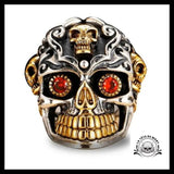 Bague Crâne Dieu Solaire (Argent)