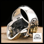 Bague Crâne Dieu Solaire (Argent)