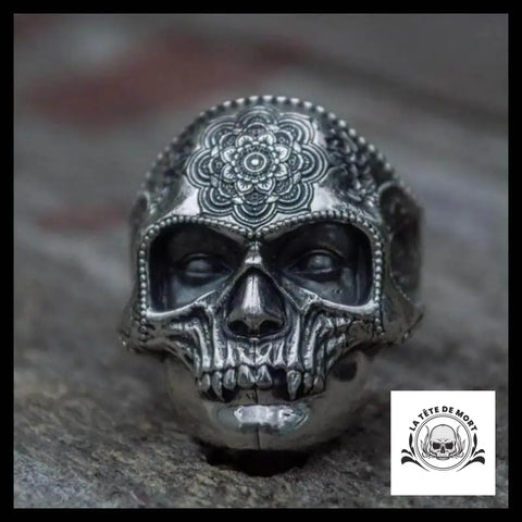 Bague Crâne Mandala