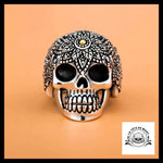 Bague Crâne Mexicain (Argent)