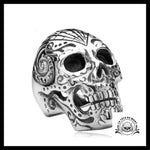 Bague Crâne Mexicain Calavera (Acier)