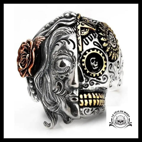 Bague Crâne Mexicain Catrina (Argent)