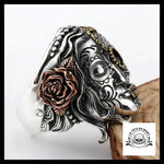 Bague Crâne Mexicain Catrina (Argent)