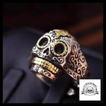 Bague Crâne Mexicain Homme (Argent)