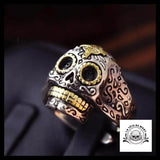 Bague Crâne Mexicain Homme (Argent)