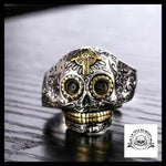 Bague Crâne Mexicain Homme (Argent)