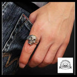 Bague Crâne Mexicain Homme (Argent)