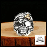 Bague Crâne Militaire (Argent)
