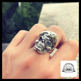 Bague Crâne Militaire (Argent)