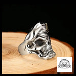 Bague Crâne Militaire (Argent)
