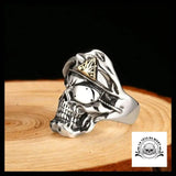 Bague Crâne Militaire (Argent)