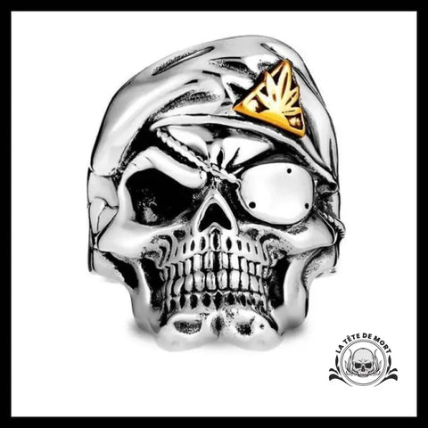 Bague Crâne Militaire (Argent)