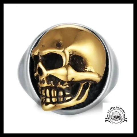 Bague Crâne Or (Argent)