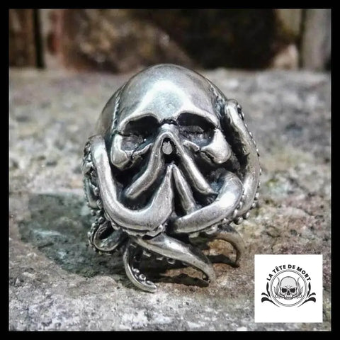 Bague Crâne Pieuvre