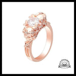 Bague Crâne Rose (Acier)