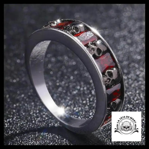 Bague Crâne Sang