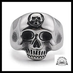 Bague Crâne Sombre (Acier)