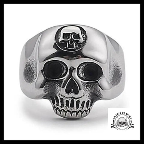 Bague Crâne Sombre (Acier)