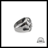 Bague Crâne Sombre (Acier)