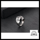 Bague Crâne Sombre (Acier)
