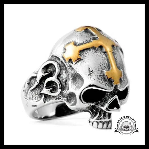 Bague Croix Chrétienne (Acier)