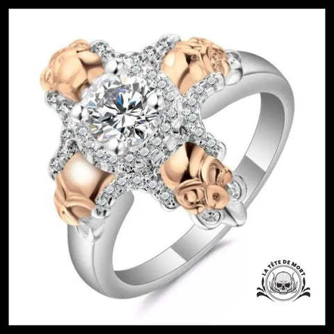 Bague Croix Diamant (Acier)