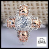 Bague Croix Diamant (Acier)