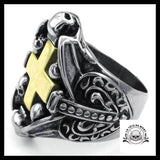 Bague Croix Homme (Acier)