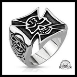 Bague Croix de Malte (Acier)