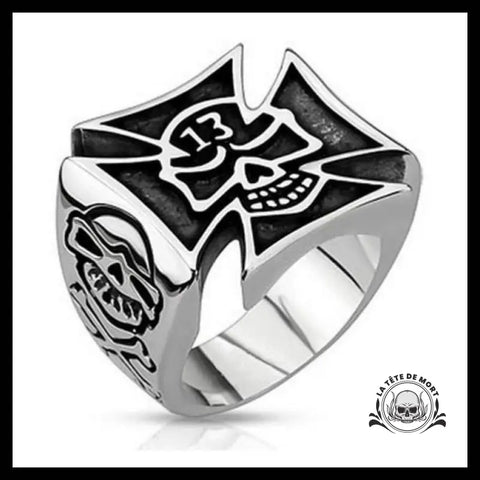 Bague Croix de Malte (Acier)