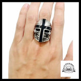 Bague Croix Templier (Acier)