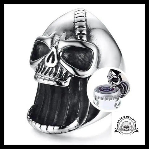 Bague Décapsuleur Tête de Mort (Acier)
