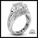 Bague Diamant Bleu Enfer (Acier)