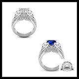 Bague Diamant Bleu Enfer (Acier)