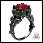 Bague Diamant Noir Maudit (Acier)